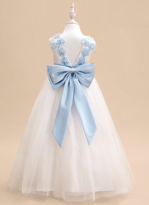 Robe Cérémonie Fille Tulle Bleu