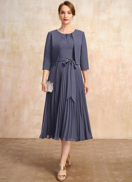 Robe Cérémonie Plissée Sombre