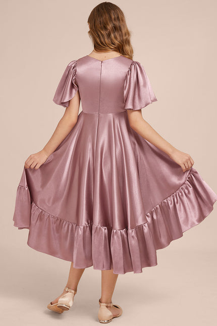 Robe Cérémonie Satin Bleu Ciel - gallery 4