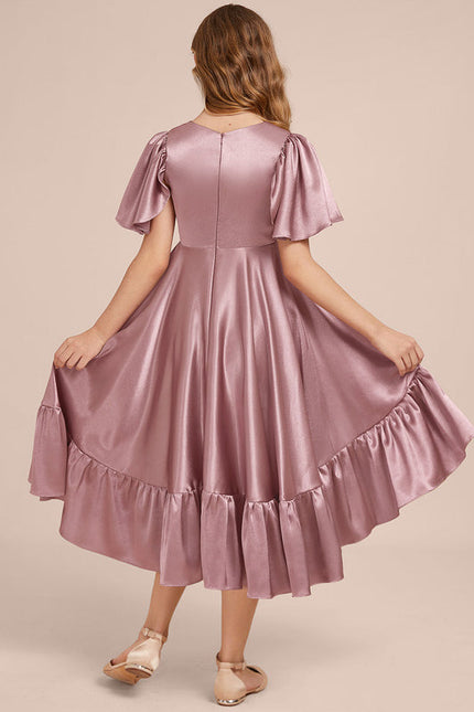 Robe Cérémonie Satin Bleu Ciel - gallery 4