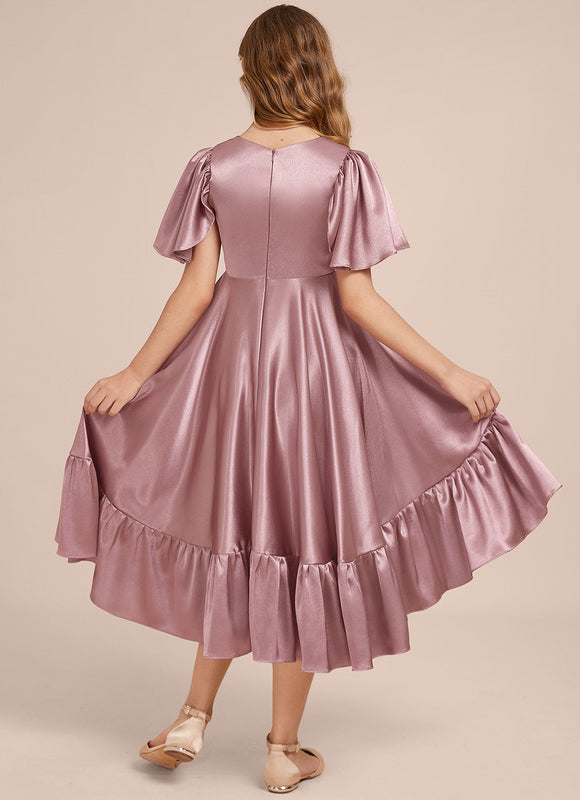 Robe Cérémonie Satin Bleu Ciel - gallery 4