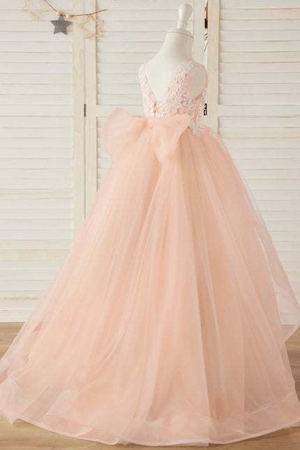 Robe Cérémonie Tulle Pêche - gallery 1