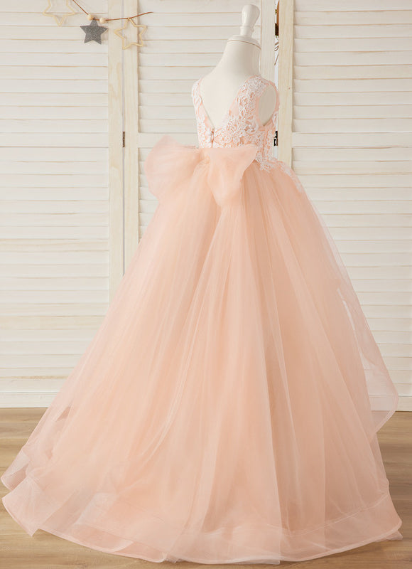 Robe Cérémonie Tulle Pêche - gallery 1