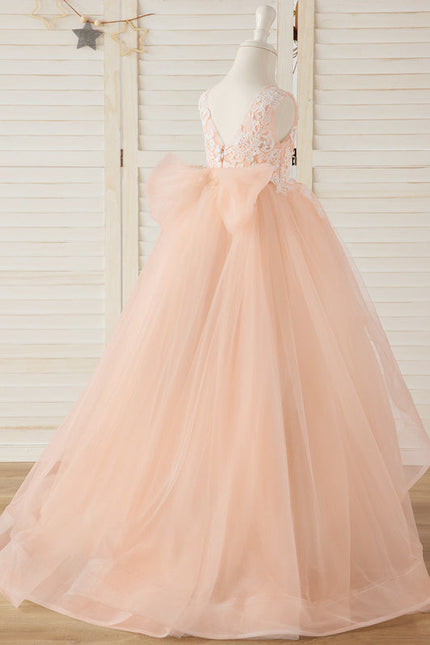 Robe Cérémonie Tulle Pêche - gallery 1