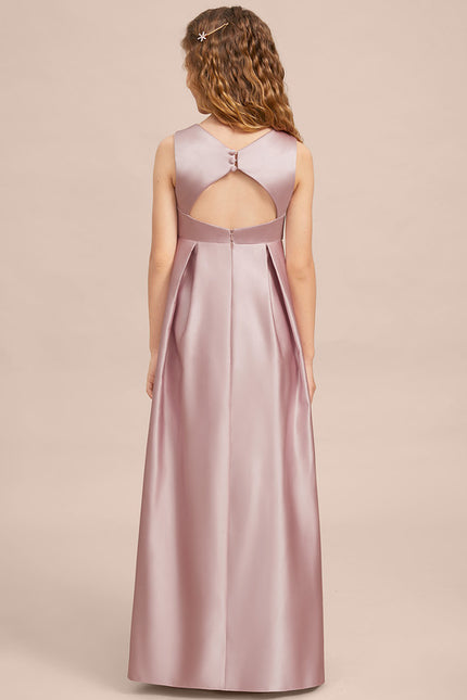 Robe Cérémonie Satin Longue Junior - gallery 6