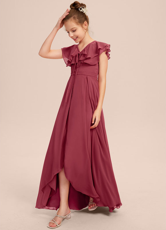 Robe Cérémonie Demoiselle Dhonneur Beige - gallery 3