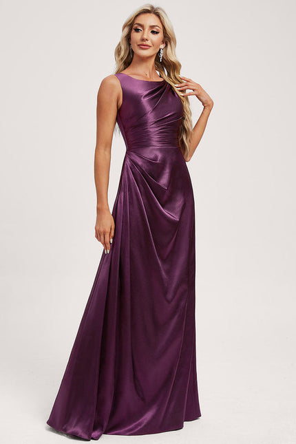 Robe Cérémonie Satinée Longue Ajustée - gallery 2