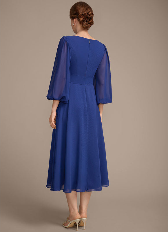 Robe Cérémonie Chiffon Bleu - gallery 6