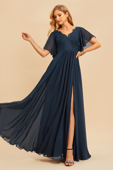 Robe Cérémonie Longue Rose Élégante