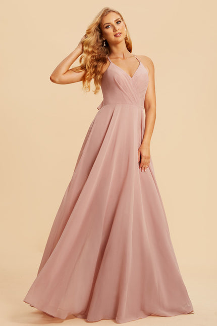 Robe Cérémonie Longue Volants Rose - gallery 3