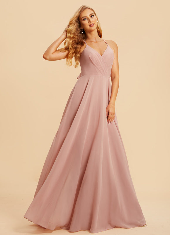 Robe Cérémonie Longue Volants Rose - gallery 3