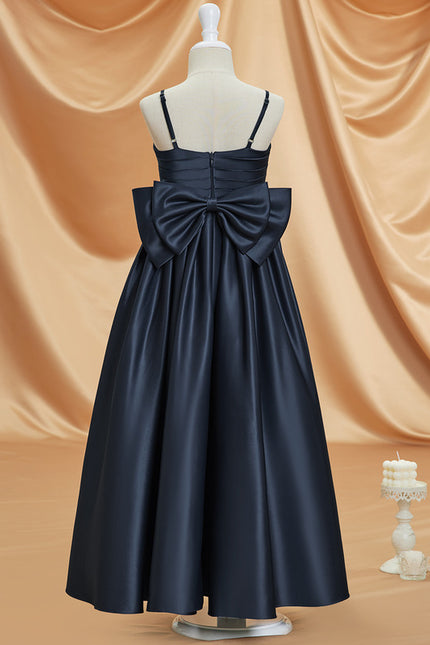 Robe Cérémonie Satinée Marine - gallery 2