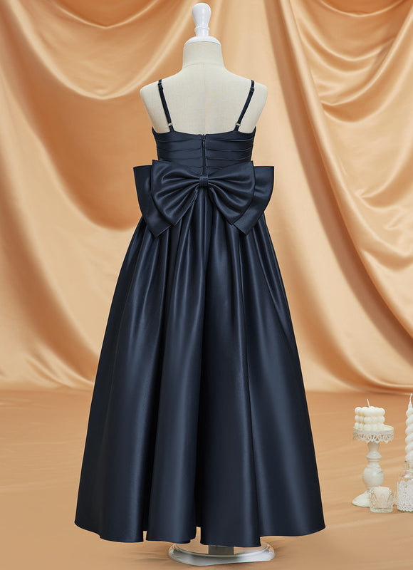 Robe Cérémonie Satinée Marine - gallery 2