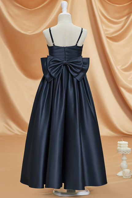 Robe Cérémonie Satinée Marine - gallery 2