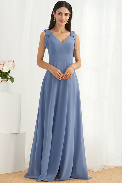 Robe Cérémonie Mousseline Beige - gallery 4