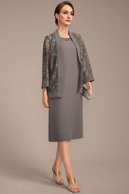 Robe Cérémonie Grise Élégante - gallery 5
