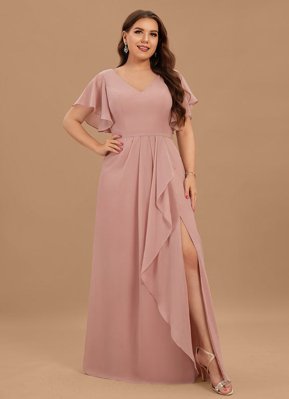 Robe Cérémonie Longue Volants Rose - gallery 6