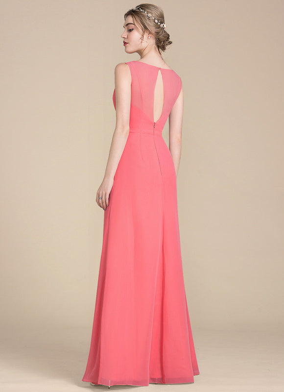 Robe Cérémonie Longue Volants Rose - gallery 2