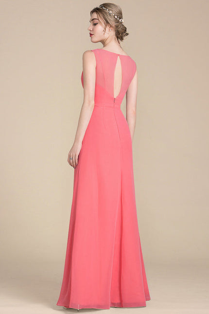 Robe Cérémonie Longue Volants Rose - gallery 2