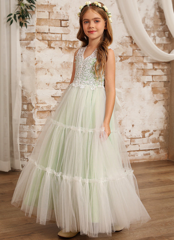 Robe Cérémonie Tulle Vert Doux - gallery 8