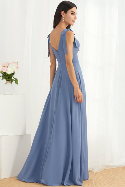 Robe Cérémonie Mousseline Beige - gallery 3