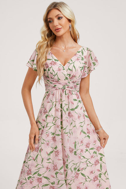 Robe Cérémonie Longue Volants Rose - gallery 2