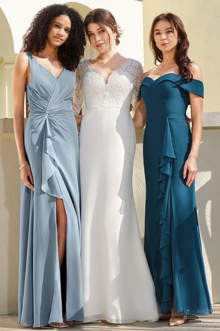 Robe Cérémonie Élégante À Décolleté - gallery 5