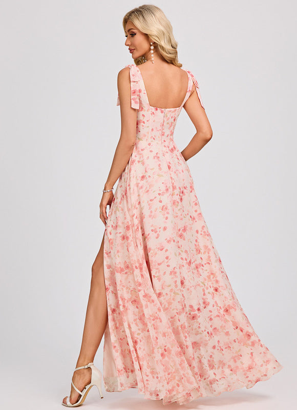 Robe Cérémonie Mousseline Verte - gallery 5