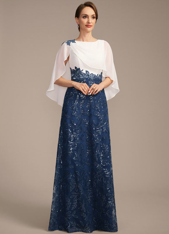 Robe Cérémonie Longue Marine Brodée - gallery 4