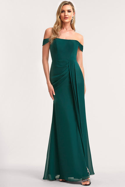 Robe Cérémonie Mousseline Vert Profond