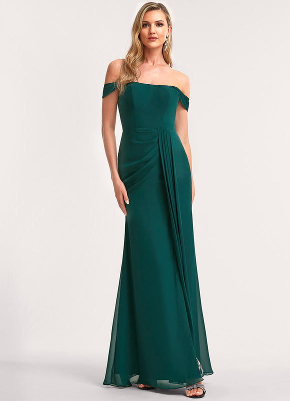 Robe Cérémonie Mousseline Vert Profond