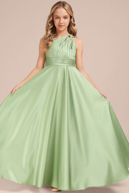 Robe Cérémonie Asymétrique Vert Tendre - gallery 4