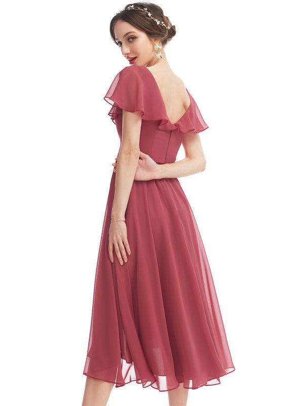 Robe Cérémonie Fluide Marine Élégante - gallery 2