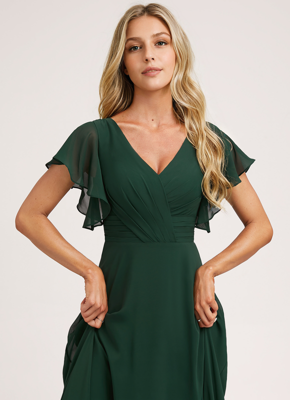 Robe Cérémonie Longue Volants Rose - gallery 3