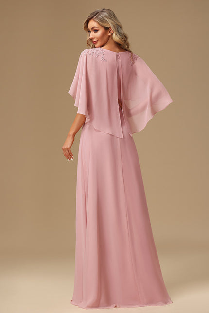 Robe Cérémonie Longue Rose Élégante - gallery 3
