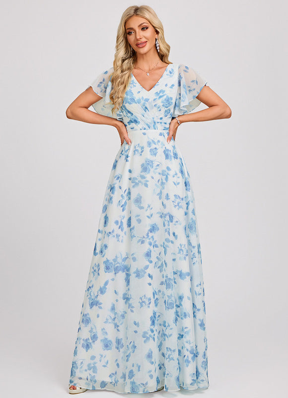 Robe Cérémonie Longue Volants Rose - gallery 2