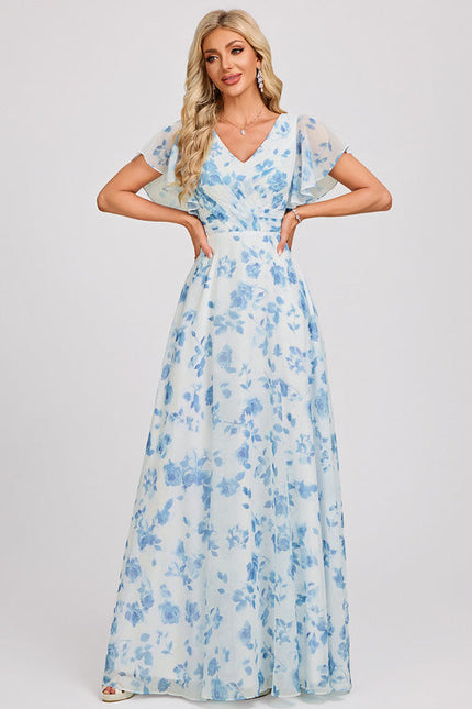 Robe Cérémonie Longue Volants Rose - gallery 2