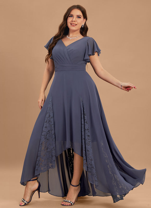 Robe Cérémonie Dentelle Asymétrique - gallery 8
