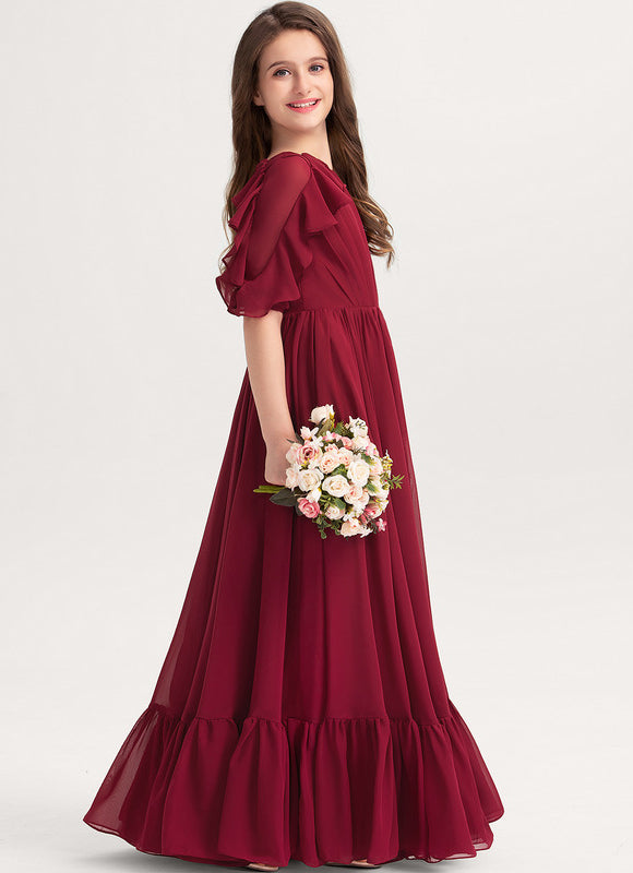 Robe Cérémonie Volants Bordeaux - gallery 2