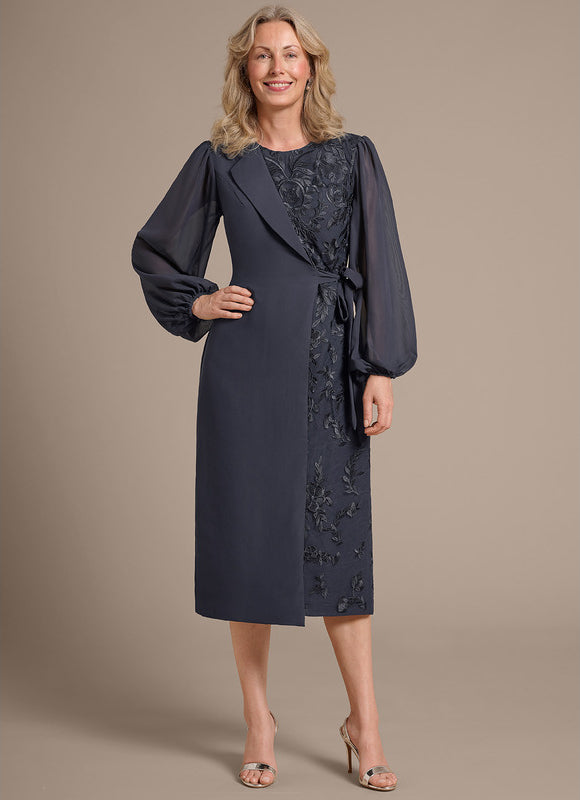 Robe Cérémonie Élégante Anthracite