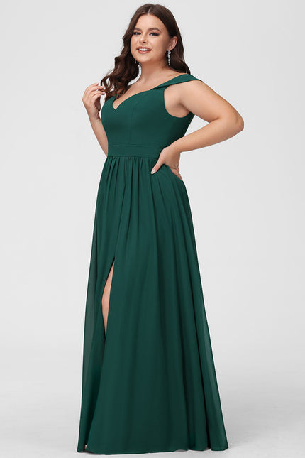 Robe Cérémonie Mousseline Vert Profond - gallery 8