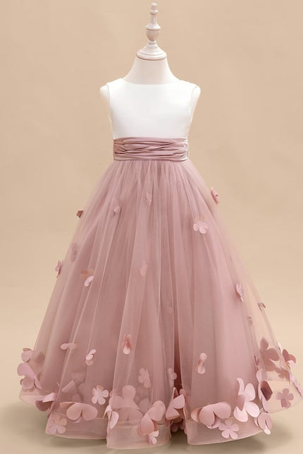 Robe Cérémonie Fleurie Poudrée - gallery 1