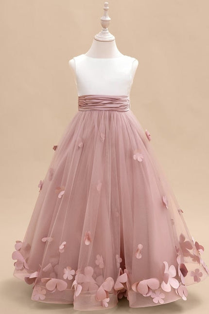 Robe Cérémonie Fleurie Poudrée - gallery 1