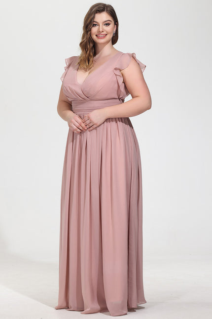 Robe Cérémonie Longue Volants Rose - gallery 9