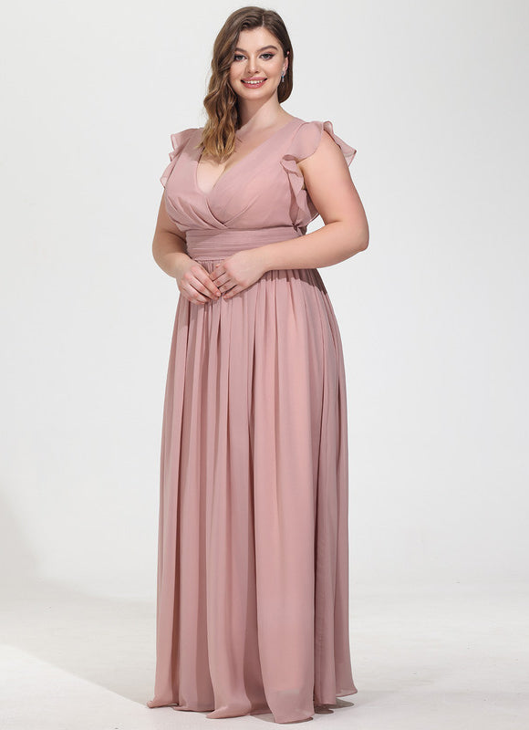 Robe Cérémonie Longue Volants Rose - gallery 9