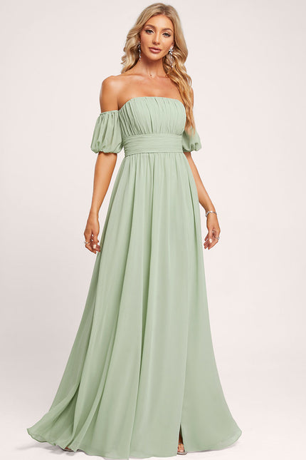 Robe Cérémonie Vert Menthe Fluide - gallery 2