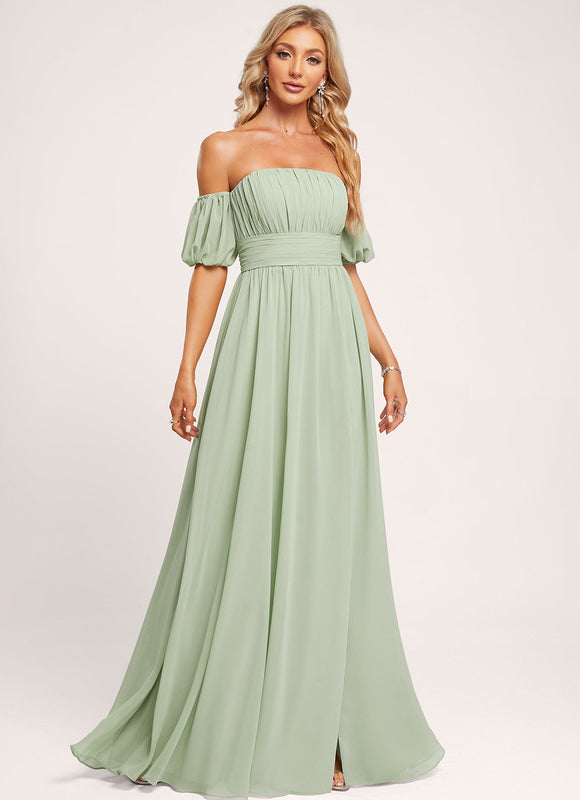 Robe Cérémonie Vert Menthe Fluide - gallery 2