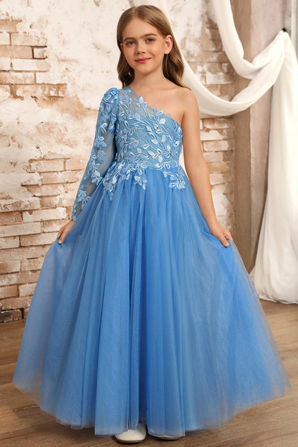 Robe Ceremonie Fille Bleu