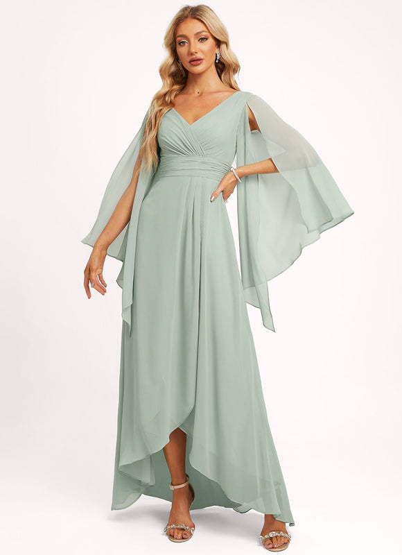 Robe Cérémonie Fluide Marine Élégante