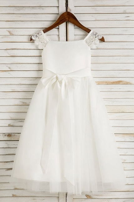 Robe Cérémonie Satin Tulle Chic